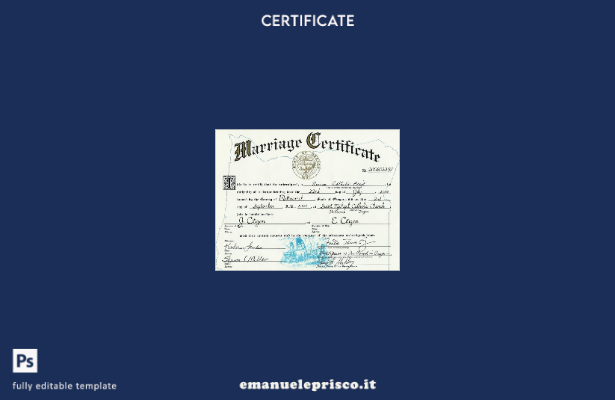 modello di certificato di matrimonio USA Oregon in stile verificato